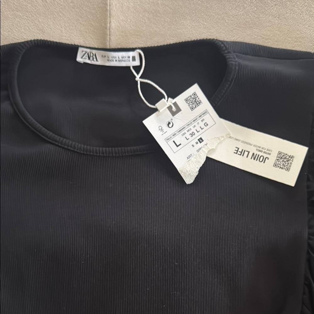 Zara Black Flutter Sleeve Midi Sundress - Picture 7 of 16